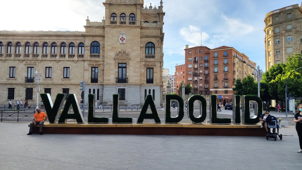 Paseo por Valladolid España ,calle Santiago y plaza mayor y plaza zorrilla