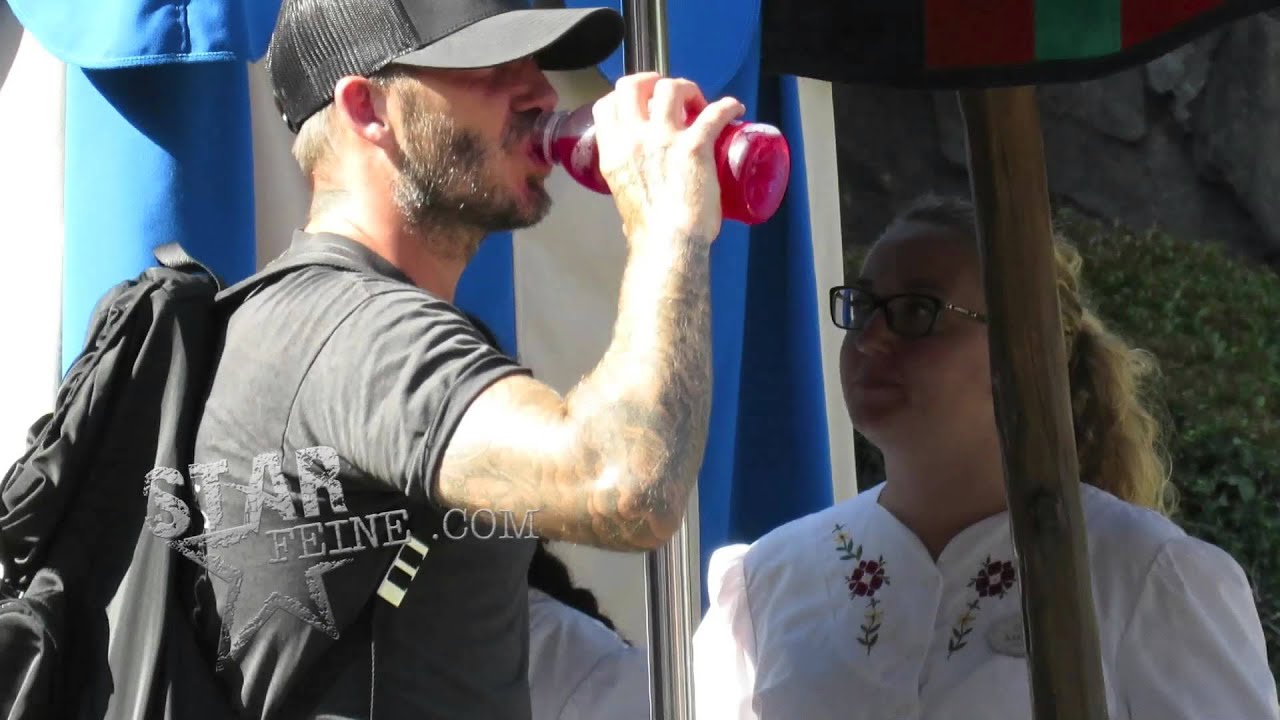 David and Victoria Beckham enjoy a day with their kids at Disneyland in Anaheim, CA.