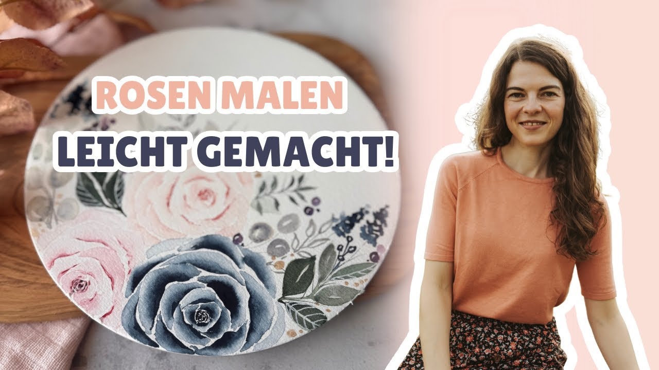 Aquarell Rosen ganz leicht malen 🌹