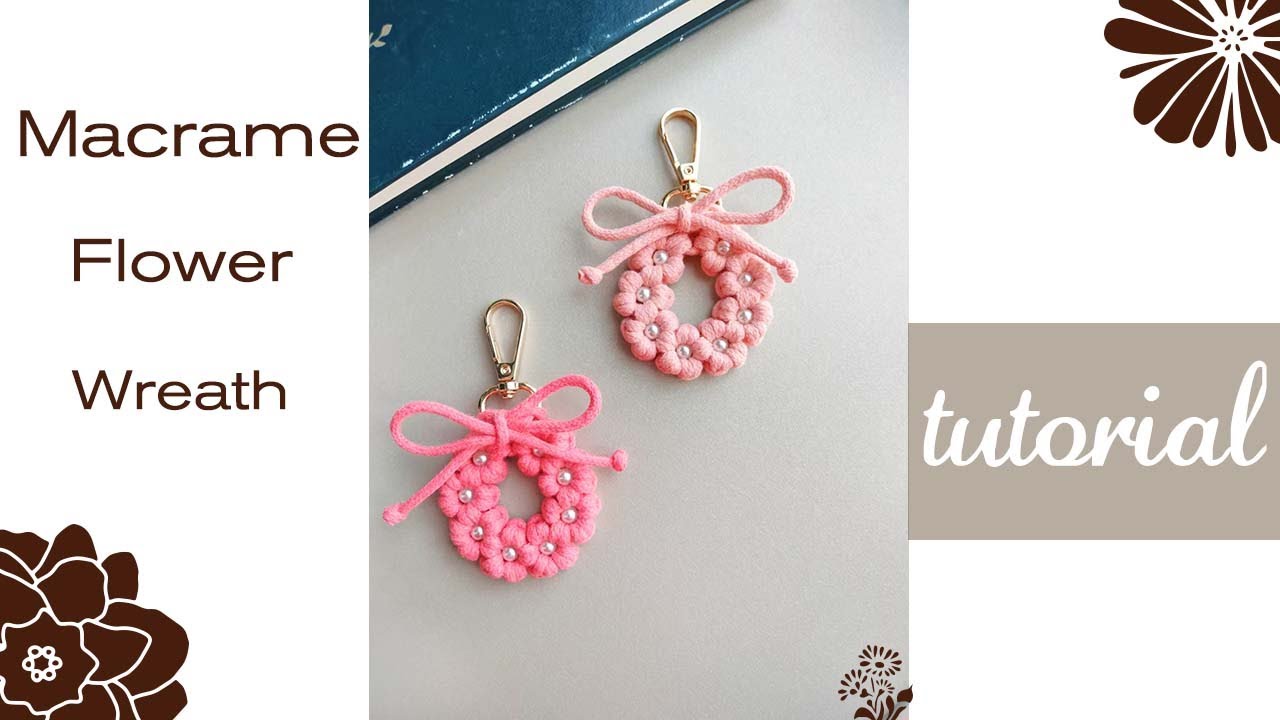 Macrame flower wreath tutorial.Many videos of macrame tutorials here.