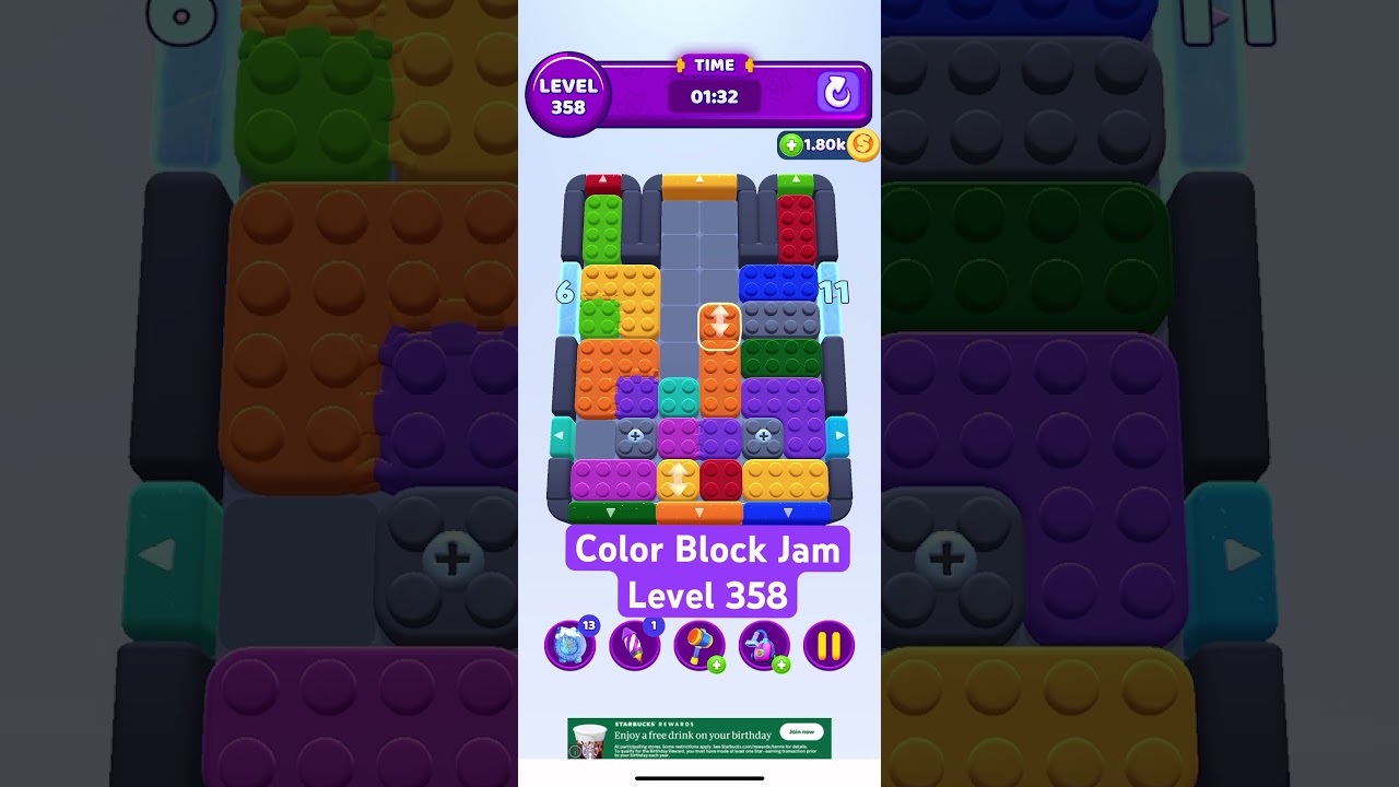 Color Block Jam Level 358 #colorblockjam #walkthrough #colorblockjamlevel #solution #braingames