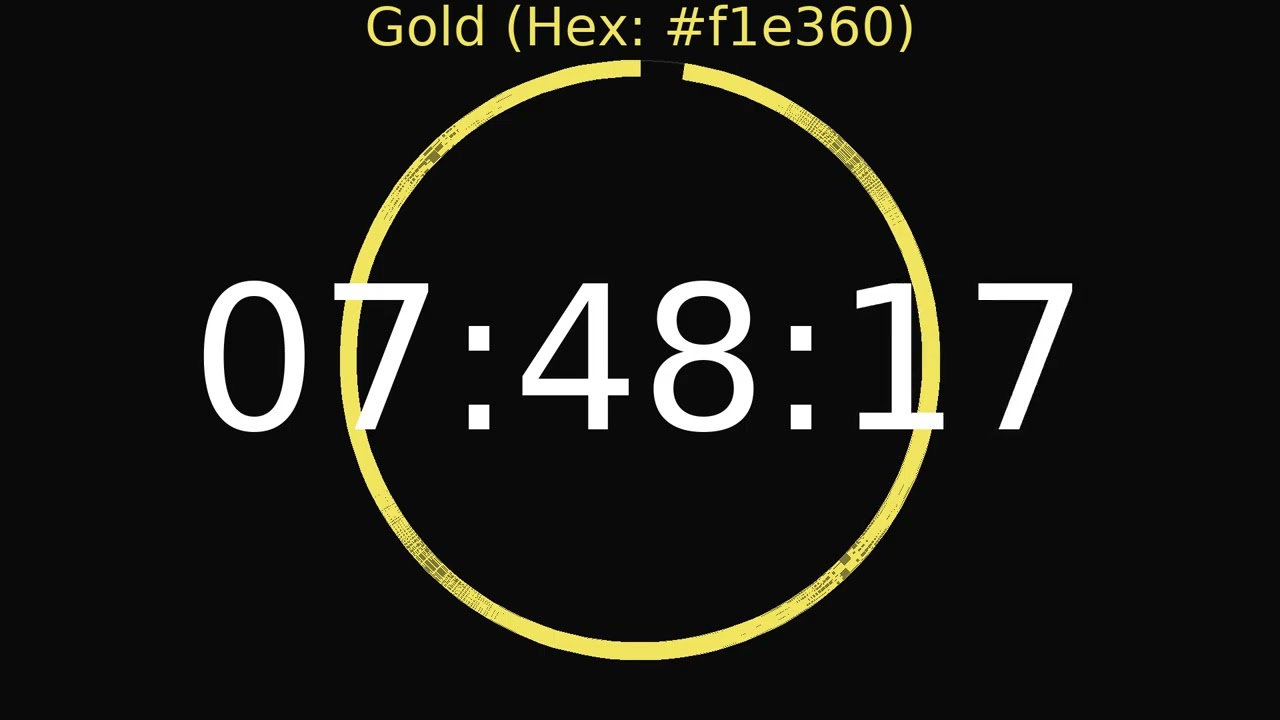 8 Hour Timer | Gold Colour