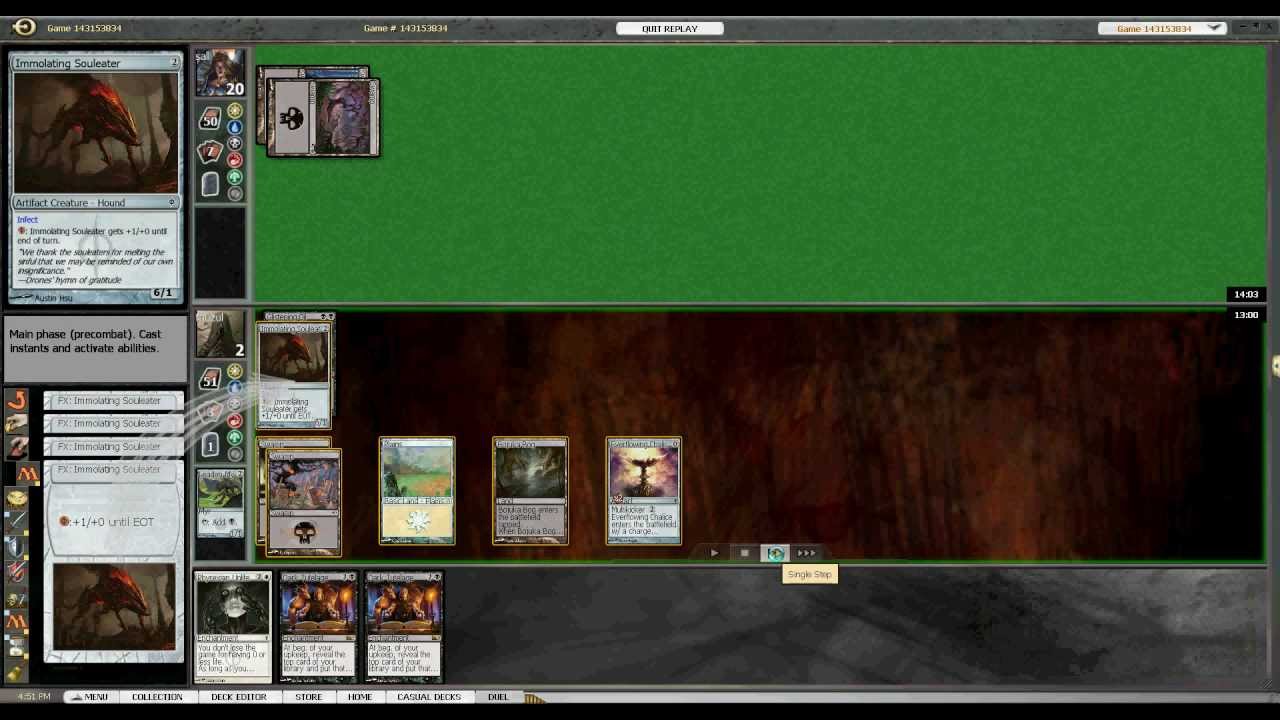 MTGO Standard Casual - BW Phyrexian vs B Glistening Oil