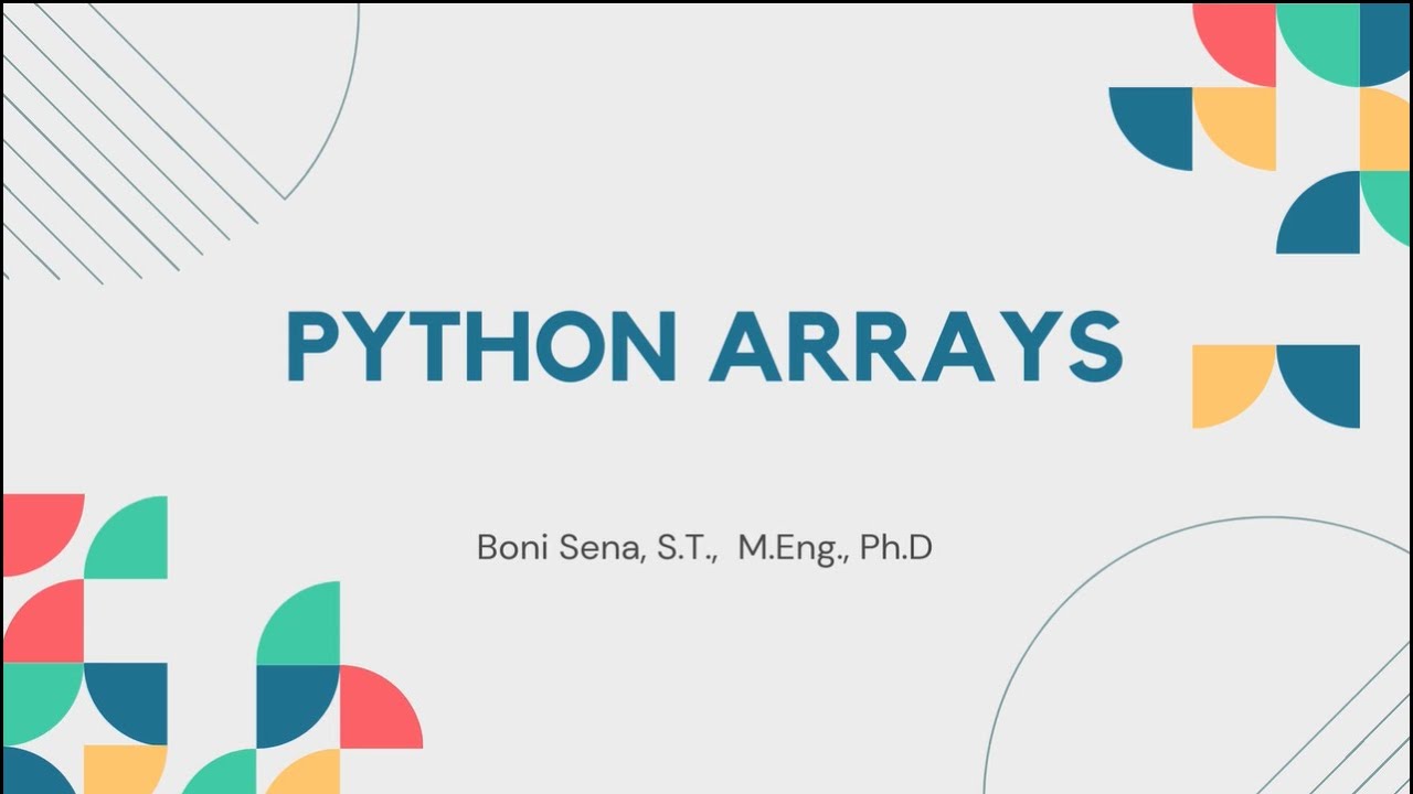 Array dalam pemrograman python