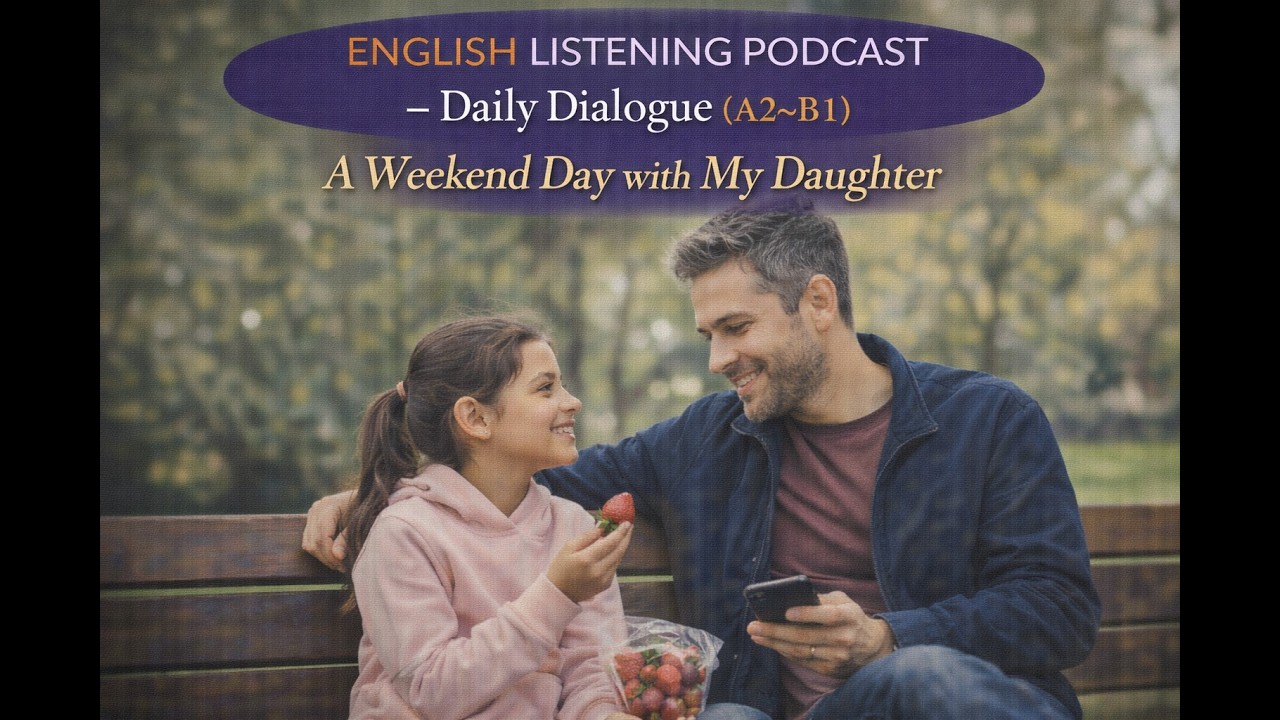 Learn English with Daily Dialogue | A Weekend Day with My Daughter (A2–B1)