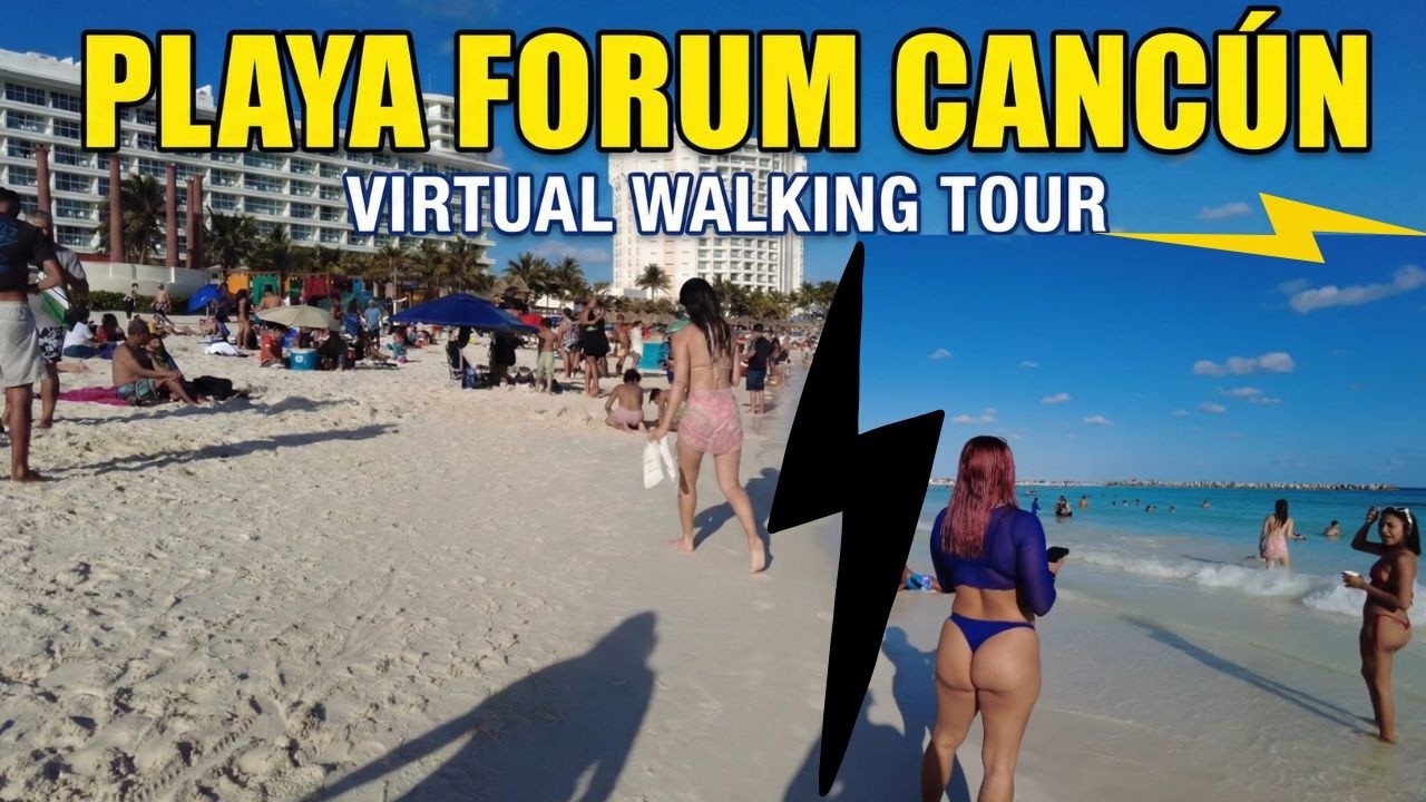 Cancún’s Insane PARTY VIBES! | Playa Forum Beach Club Walk 4K