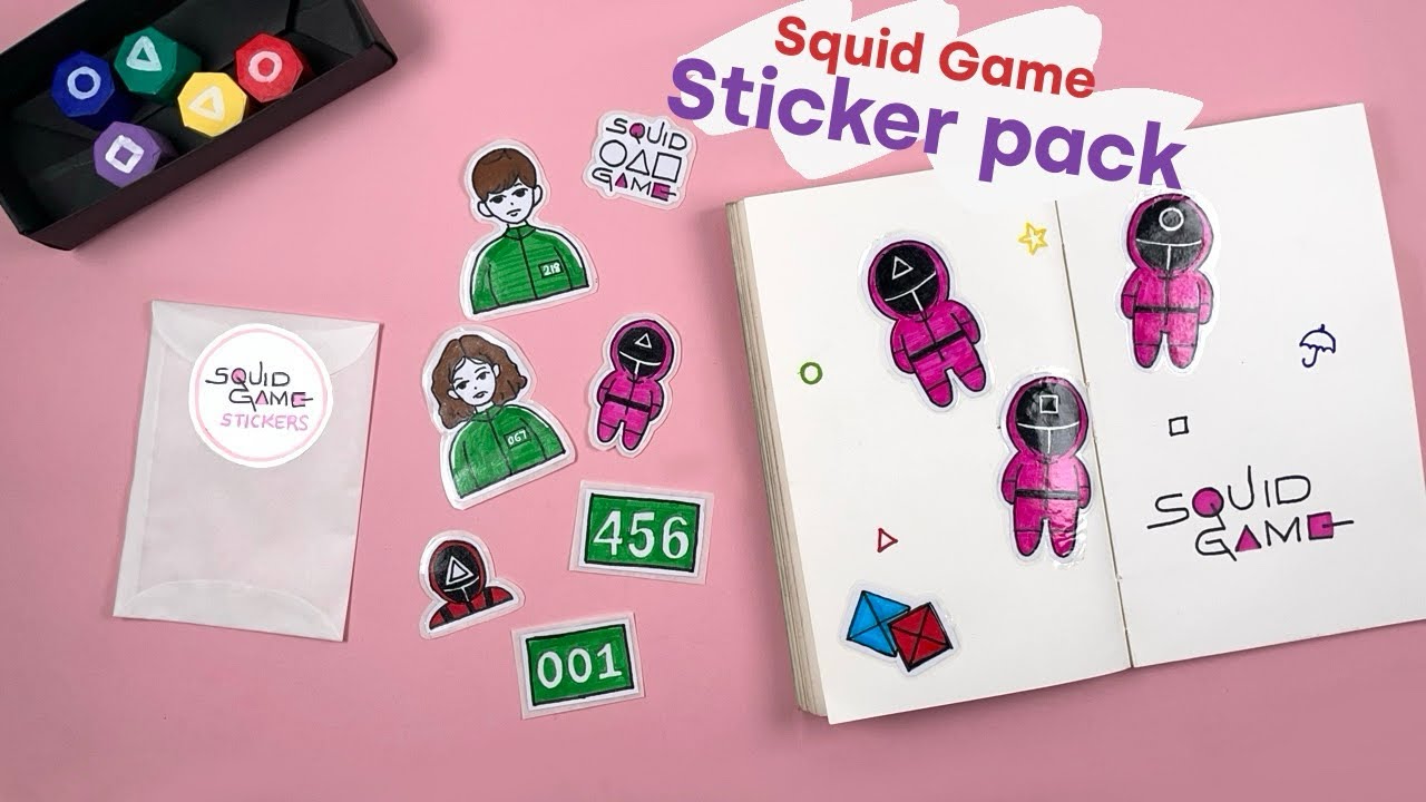 How to make your own Squid Game Sticker Pack at Home | DIY Squid Game Stickers