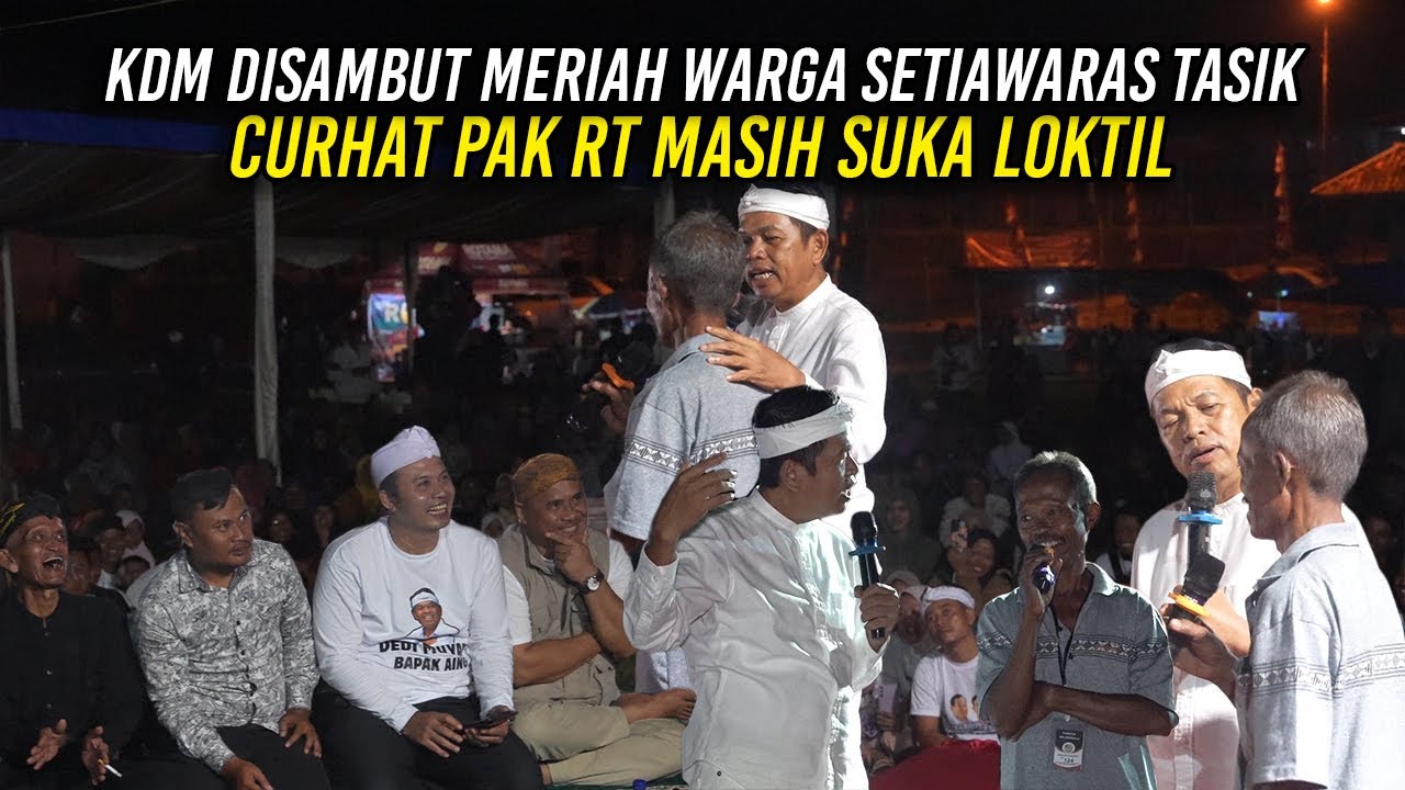 KDM DISAMBUT MERIAH WARGA SETIAWARAS TASIK | CURHAT PAK RT MASIH NSUKA LOKTIL | BIKIN NGAKAK