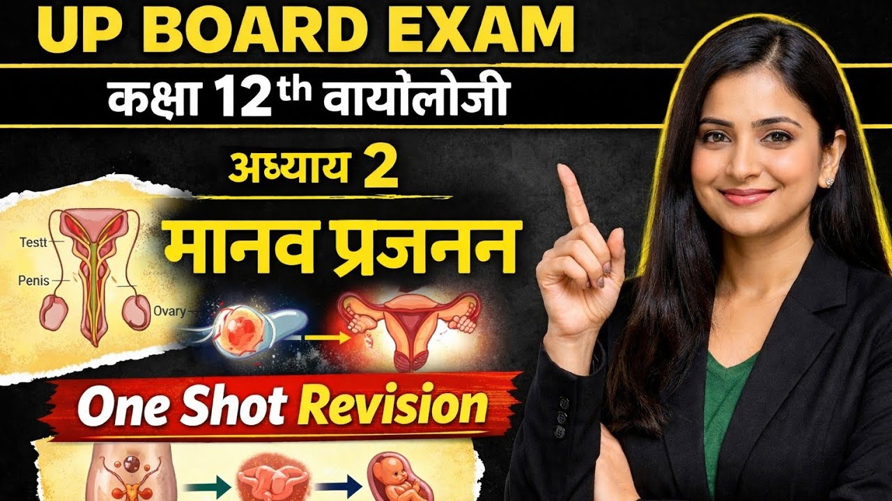 Class 12 Biology Chapter 2 | Human Reproduction Full Revision | हिंदी में 🔥 | Board Exam 2026 
