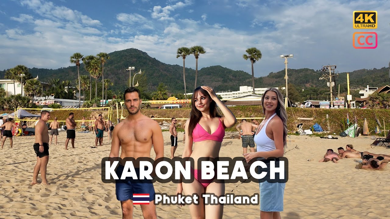 4K 🇹🇭 Walking A Day at Karon Beach Experience from Day to Night in Phuket, Thailand - January 2025