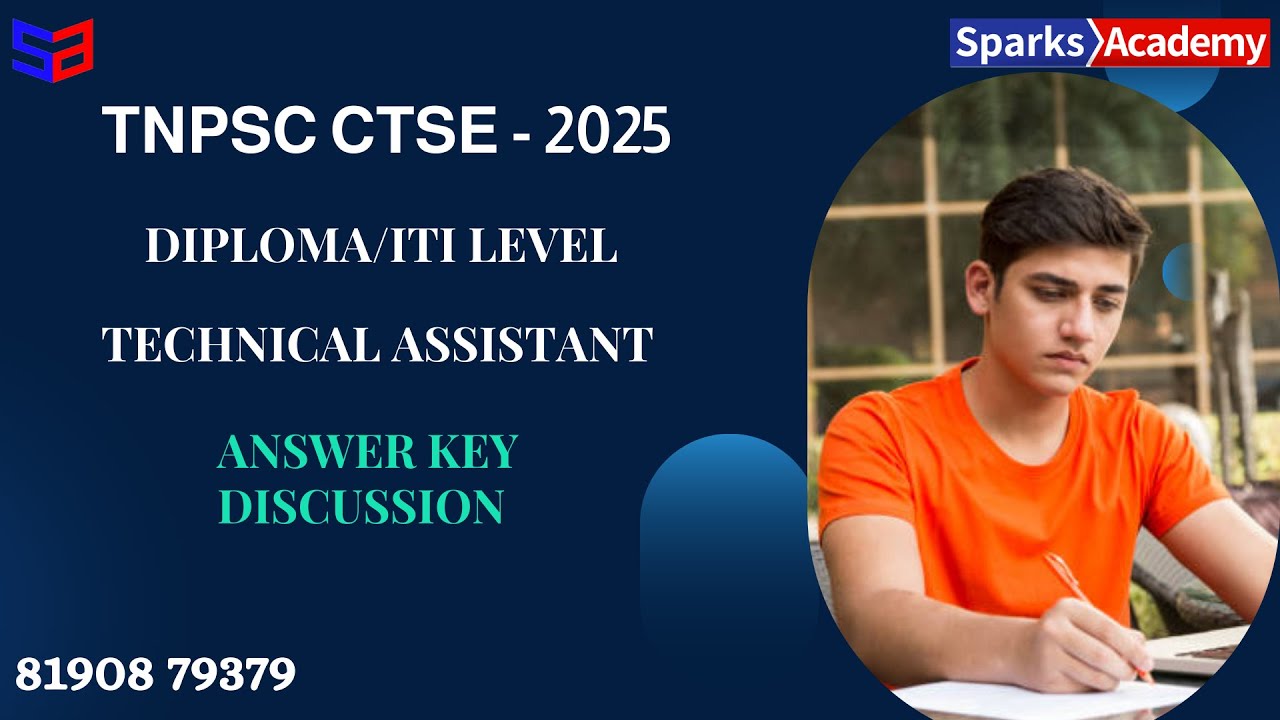 TNPSC CTSE - DIPLOMA / AT LEVEL - Technical Assistant Answer key - Sparks Academy