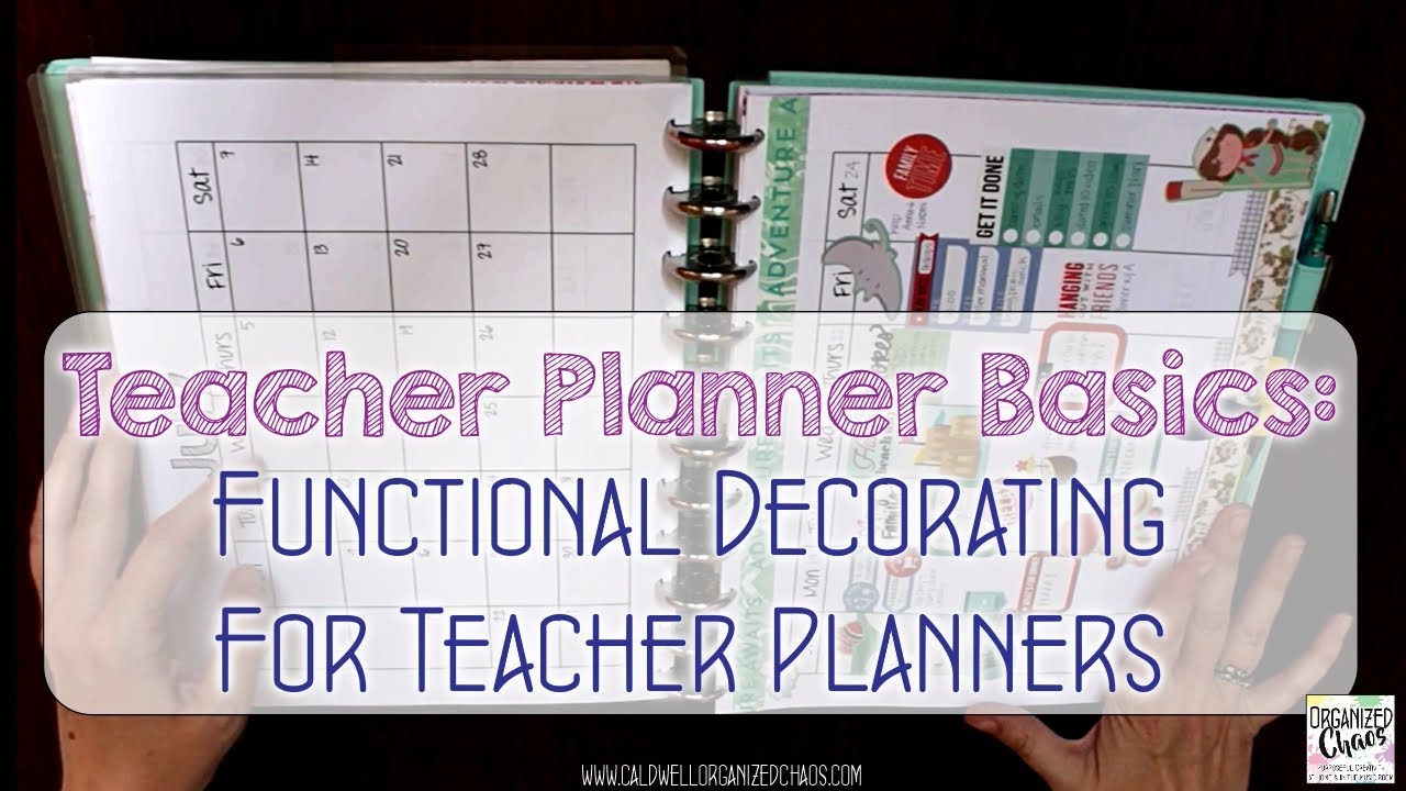 Teacher Planner Basics: functional planner decorating for teachers