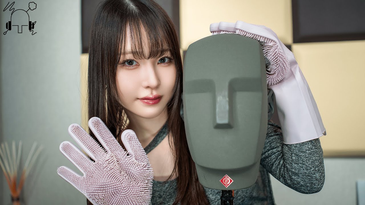 【Shirako Moka】Выжимание в перчатках из морских анемонов 🧤 【ASMR / 4K】