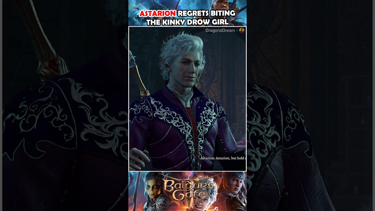Forcing Astarion to bite the drow girl in Baldur's Gate 3