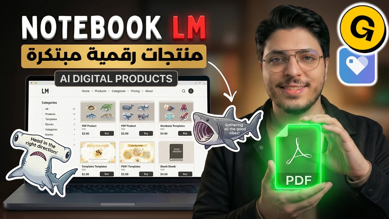 كيف أنشأت منتجات رقمية مبتكرة و جديدة بأستخدام نوتبوك من جوجل | تجربتي الشخصية للعمل علي الانترنت