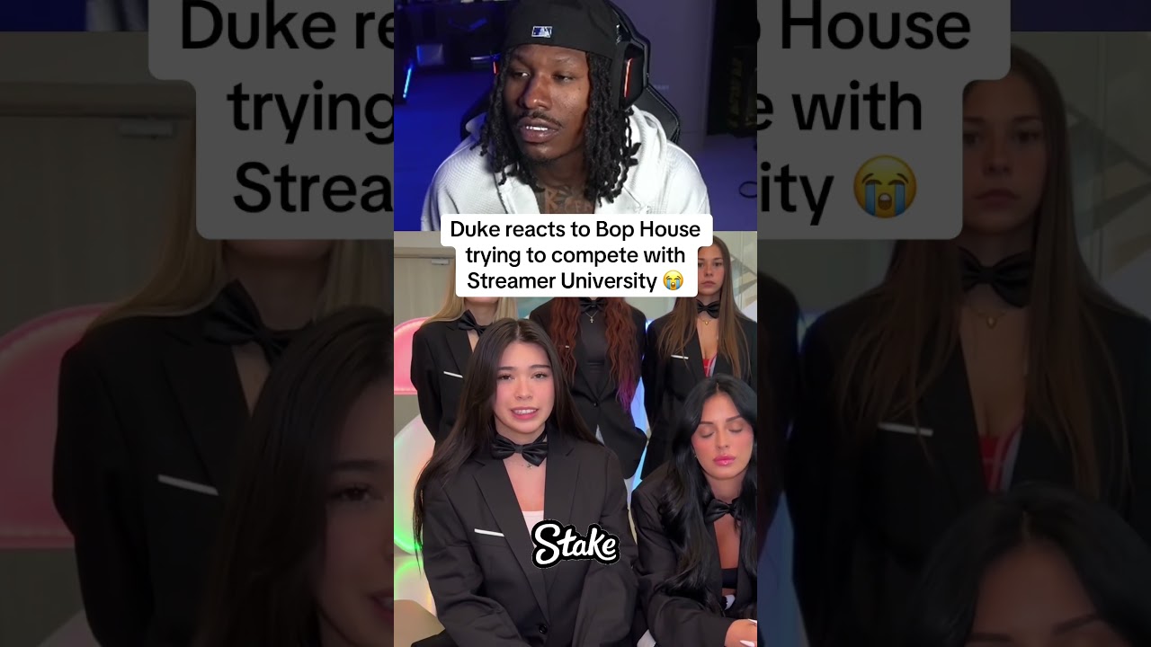 Duke reacts to Bop House competing with Streamer University 😭 #dukedennis #streameruniversity