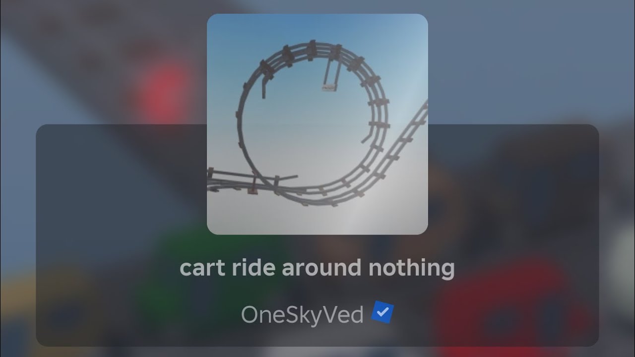 Making it to the end on cart ride around nothing 