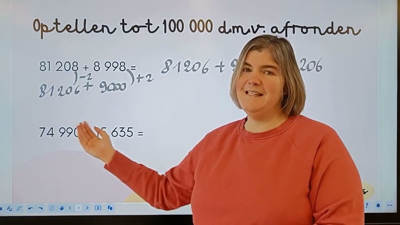 Online les: luisterles: handig optellen tot 100 000