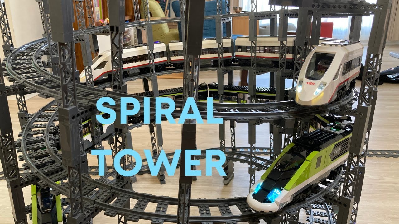 Lego Train #5 Climb the Spiral Tower on Dining Table and Explore Stove &  Kitchen Counter