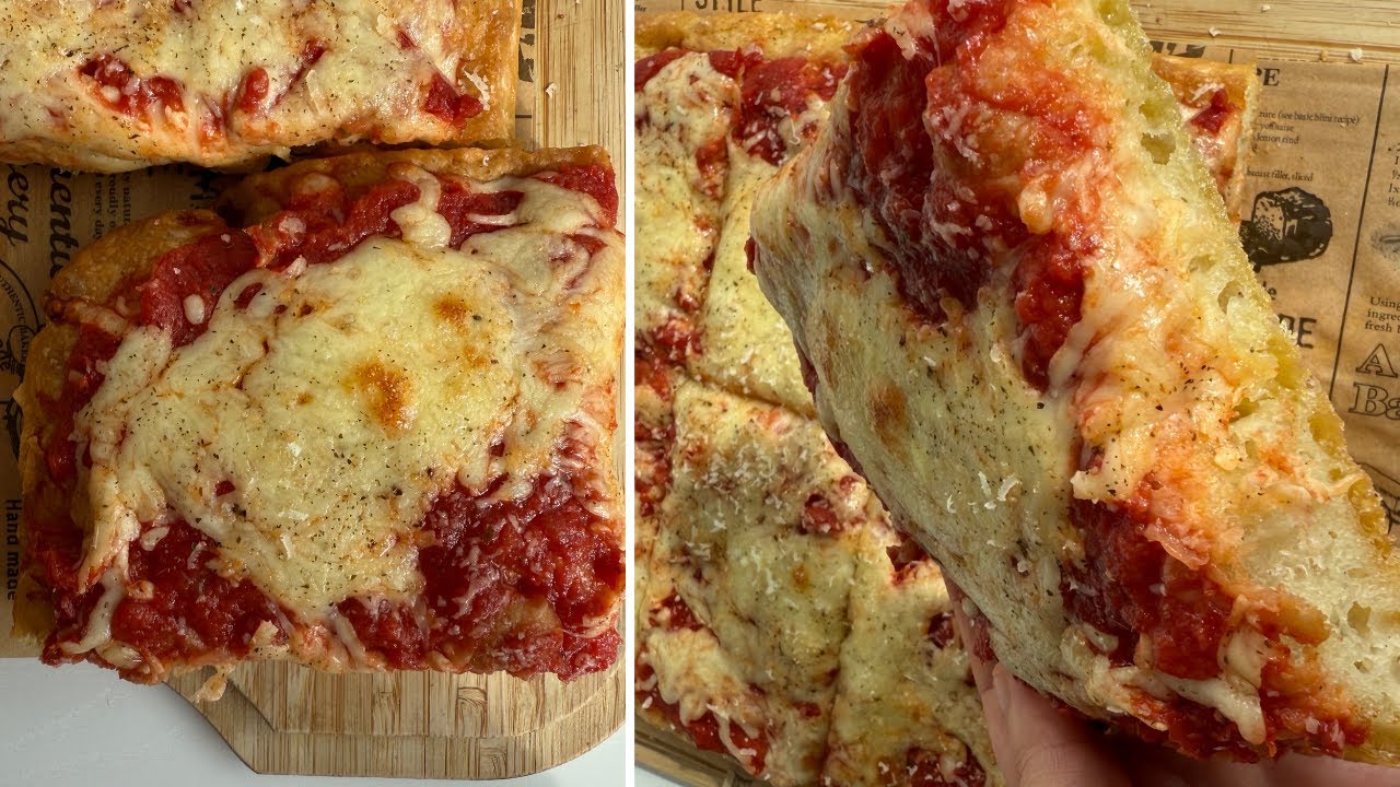 أحلى فوكاتشيا بيتزا في البيت بطعم ايطالى حقيقى | Sicilian Style Focaccia Pizza