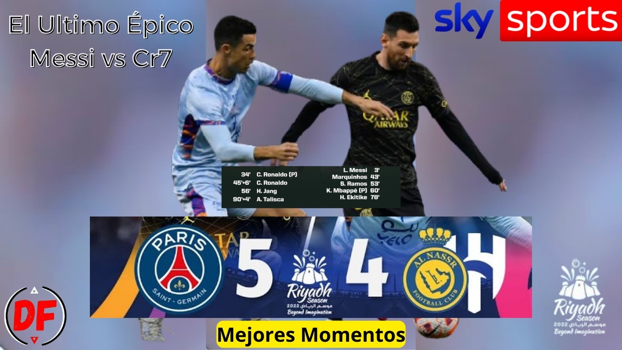 El Ultimo Partido de CR7 vs MESSI: Riyadh All-Stars 2023 vs PSG