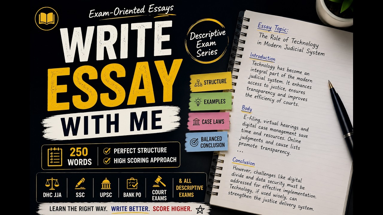 Write Essay With Me | Role of Technology in Modern Judiciary #dhcjja