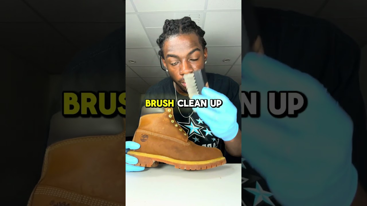 HOW TO CLEAN TIMBERLAND BOOTS 👢 #amsr #viralvideo #restoration #howto