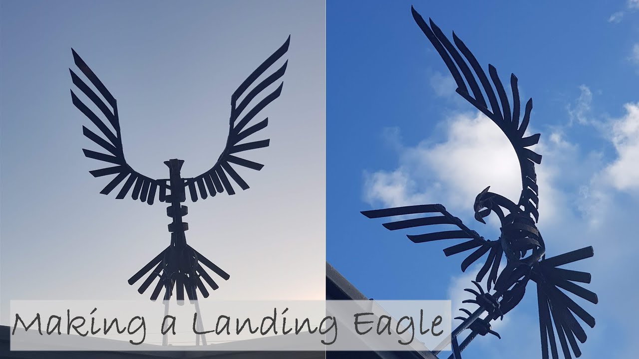 Metal Eagle Sculpture - scrap metal art