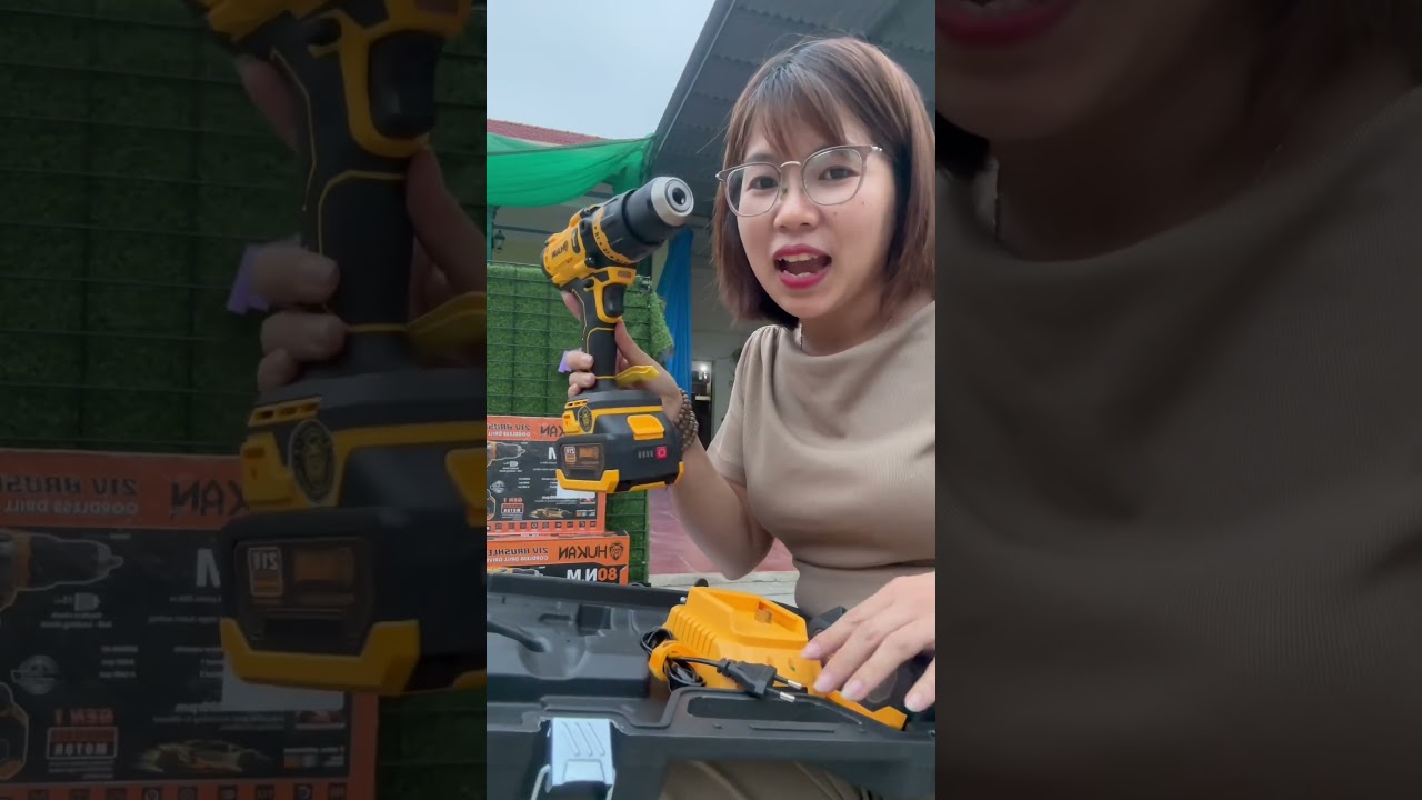 M&aacute;y Khoan Pin Hukan Z1100 Đầu kẹp 13ly Mua 1 Tặng 1 #cubomtv #hukan