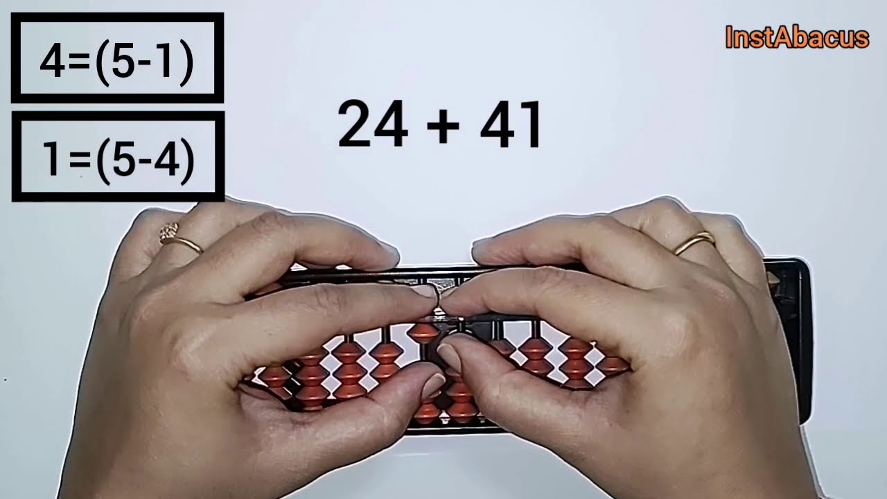 Addition of two digit Numbers using Small Friends on Abacus | InstAbacus