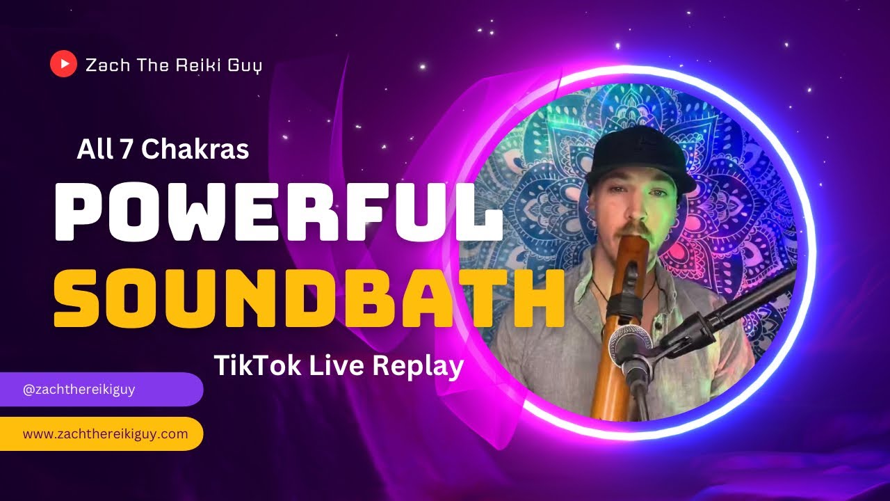 1 Hour Relaxing Reiki Infused Sound Healing - Zach The Reiki Guy TikTok Live Replay- Calming Music