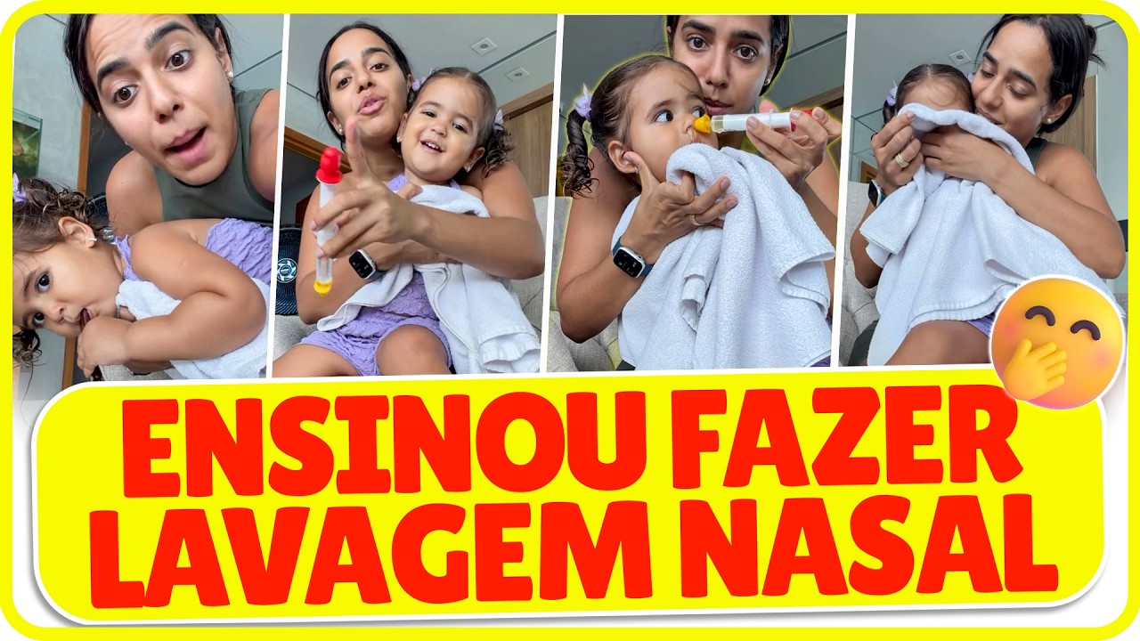 MÍ ENSINOU COMO FAZER LAVAGEM NASAL COM LULU 😱😍 #mirellasantos
