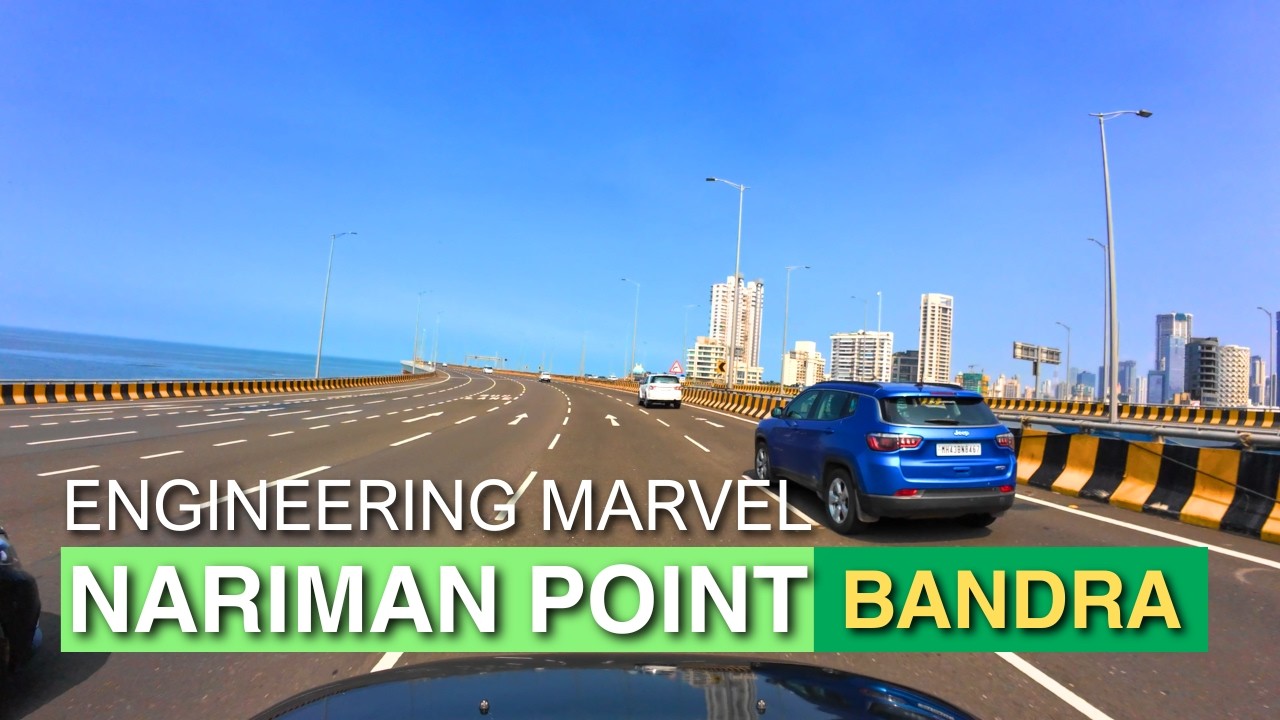 Coastal Road Drive 4K | Marine Drive to Bandra Reclamation via Sea Link & Bow String Arch Bridge