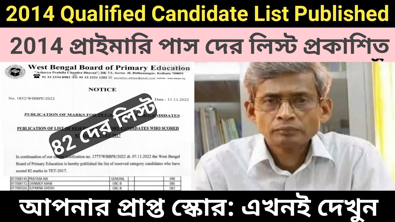 2014 TET PASS 82 MARKS ।। 2014 সালের যারা 82 পেয়ে পাস করলো তাঁদের লিস্ট।। 2014 টেট পাস।।