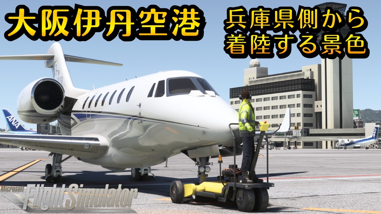 【コクピット】大阪伊丹空港！この着陸の景色は見た事ない！？ノーカットフライト #飛行機 #msfs2020 #飛行機好き #空港 #旅行 #観光 #大阪 #兵庫県 #伊丹空港 #着陸 #たこ焼き
