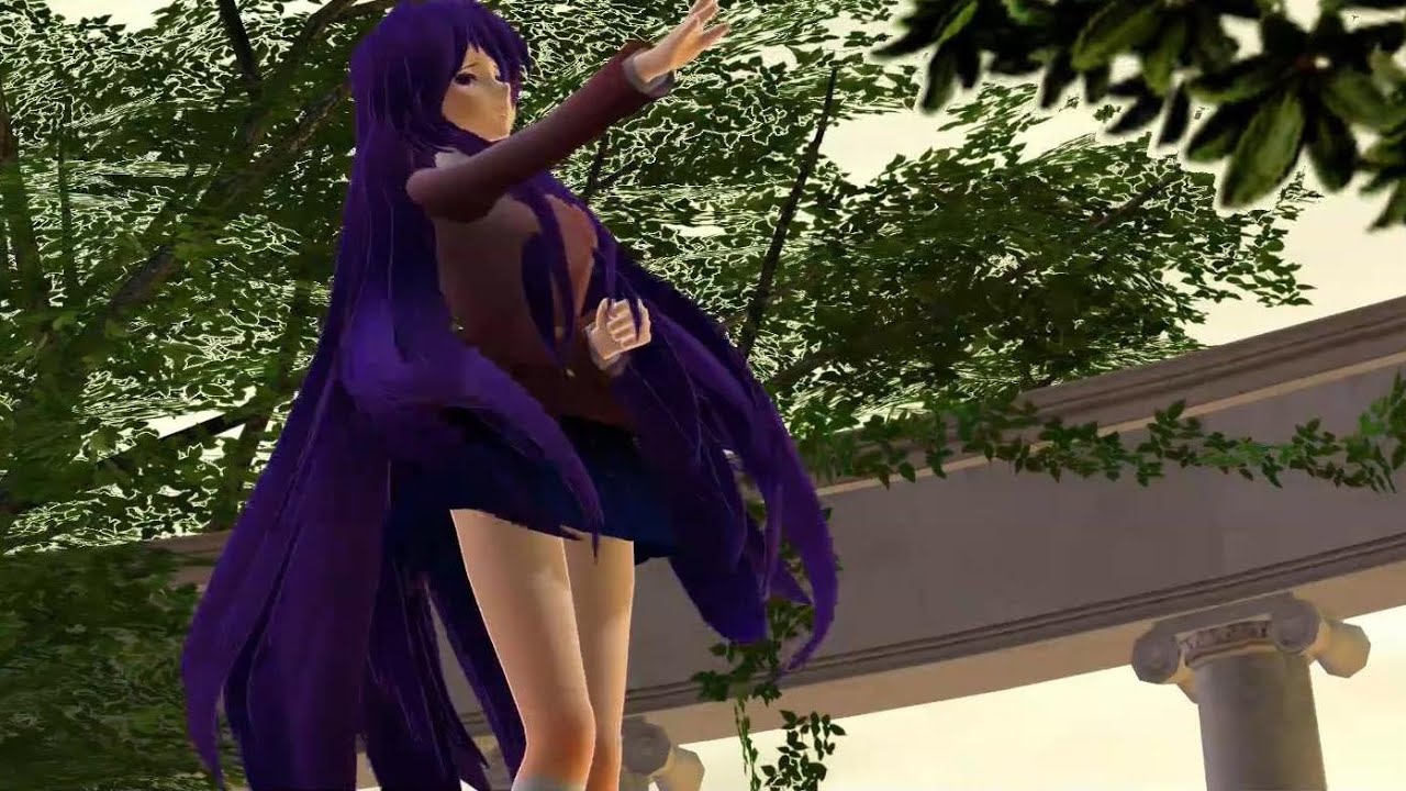 #ddlc [MMD] Yuri sings Angelite by Miku Append Dark (motion by ureshiiiiii) #dokidokiliteratureclub