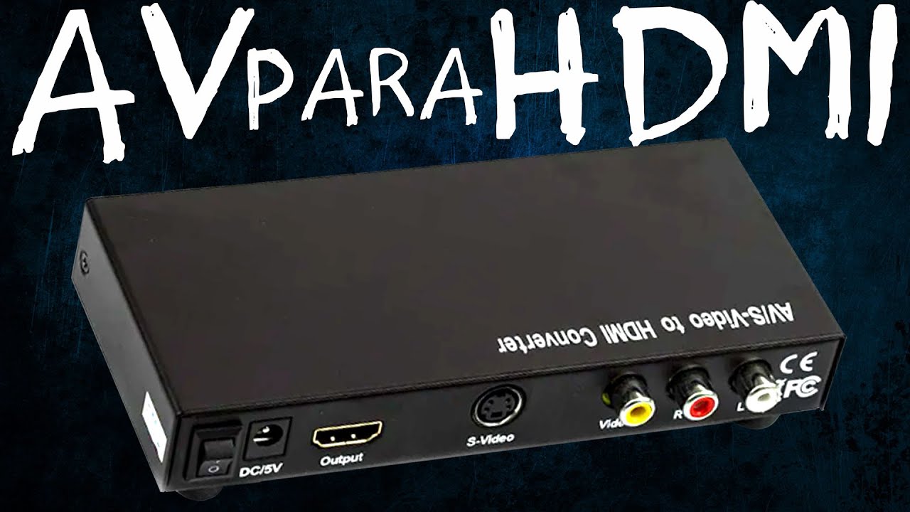 Conversor de Vídeo AV para HDMI Auto Scaler | RCA para HDMI | Analógico para Digital