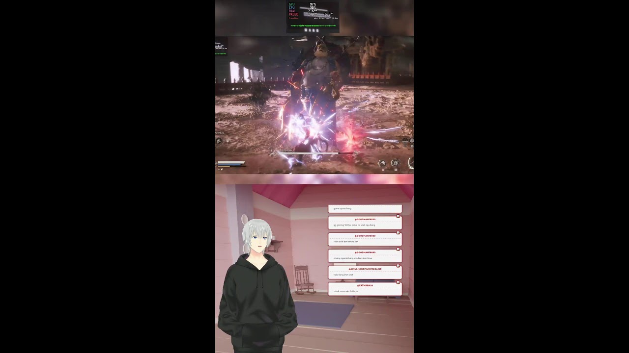 kera sakti di linux #short #vtuber #shortlive #linuxgaming