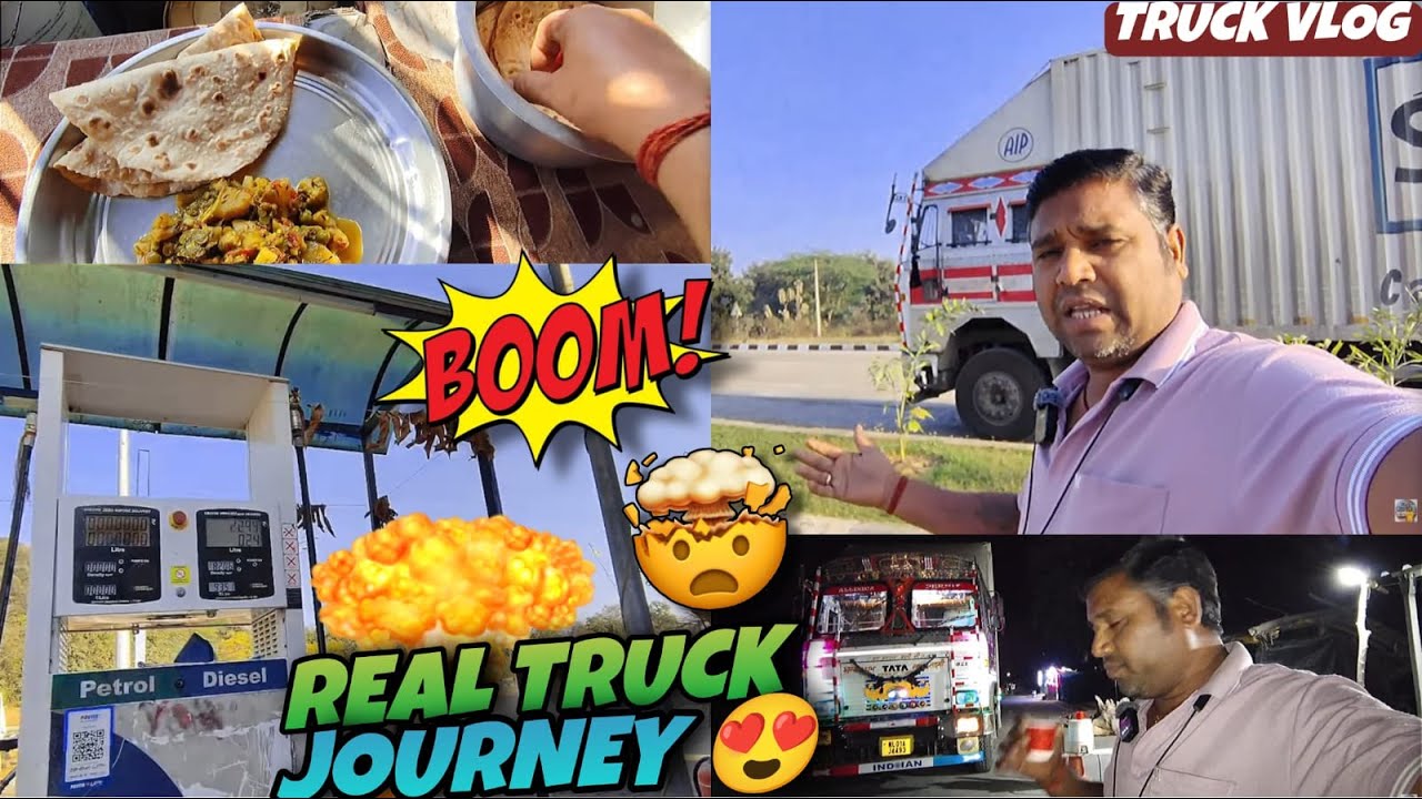 Maharashtra Pahunch Gaye 😄 | All Day with Indian Truck Driver | Cooking in Truck | #vlog #truck