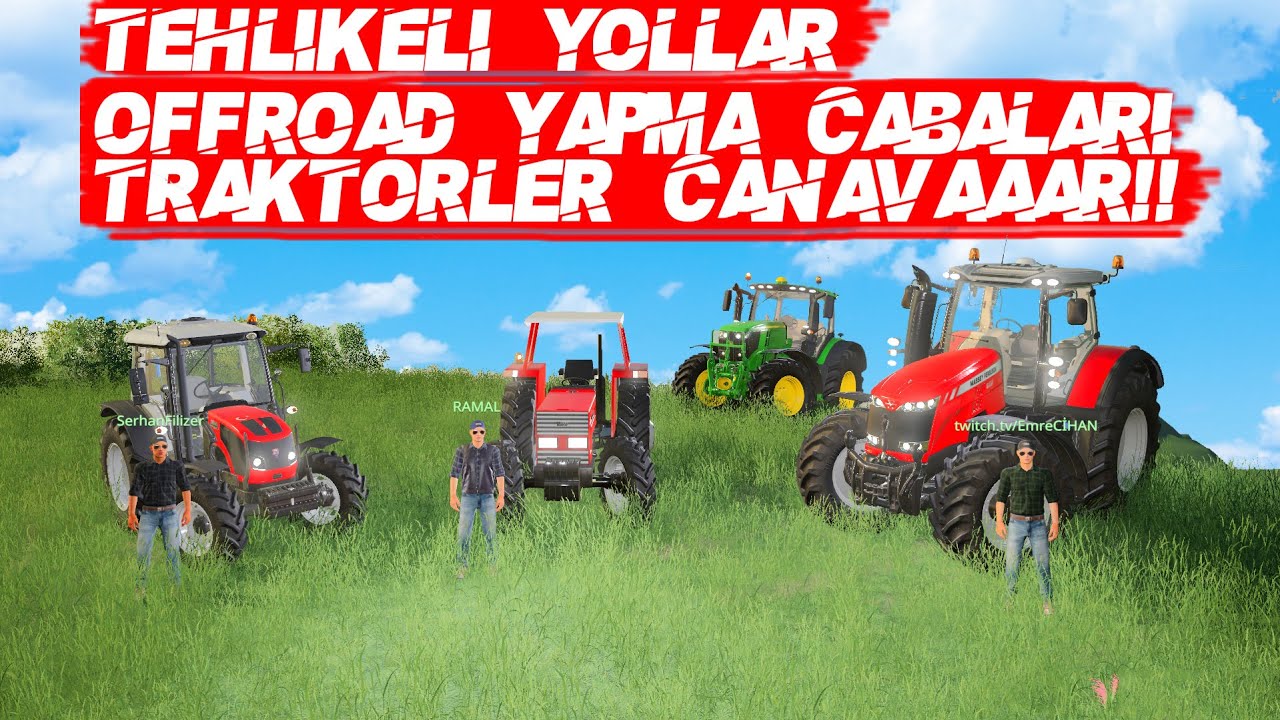 CANAVAR TRAKTÖRLER İLE TEHLİKELİ YOLLAR! OFFROAD! FARMING SIMULATOR 2019 TÜRKÇE OYNANIŞ