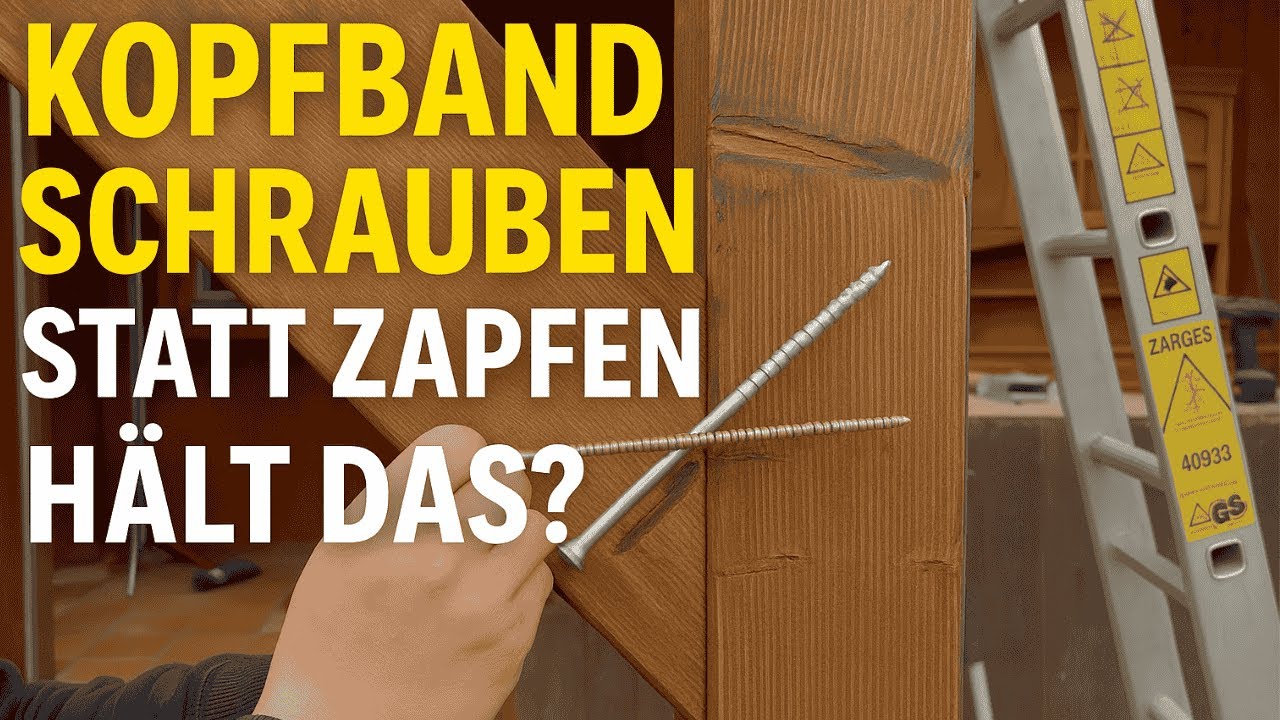 Kopfband richtig verschrauben – stabile Alternative zum Zapfen?