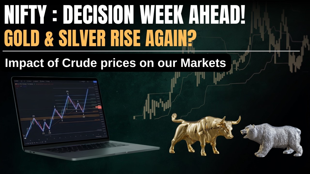 Nifty: решающая неделя впереди! Влияние нефти на наш рынок | Золото, серебро, природный газ, биткоин