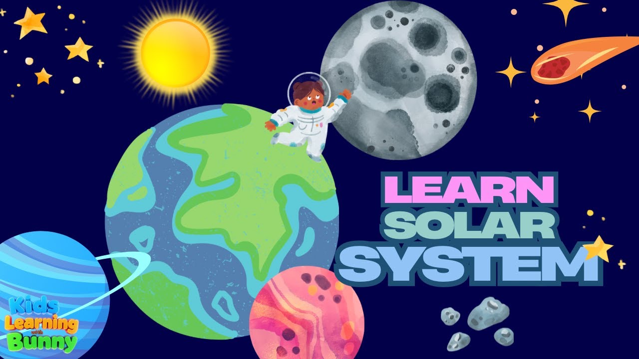 Learn Planet Names | Solar System | Planets | Sun, Moon, Earth | Kids Learning With Bunny