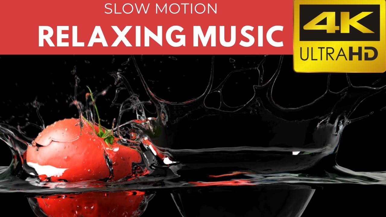 Relaxing Music for Stress || slow motion || fruits and vegetables || 4K video (ultra HD)