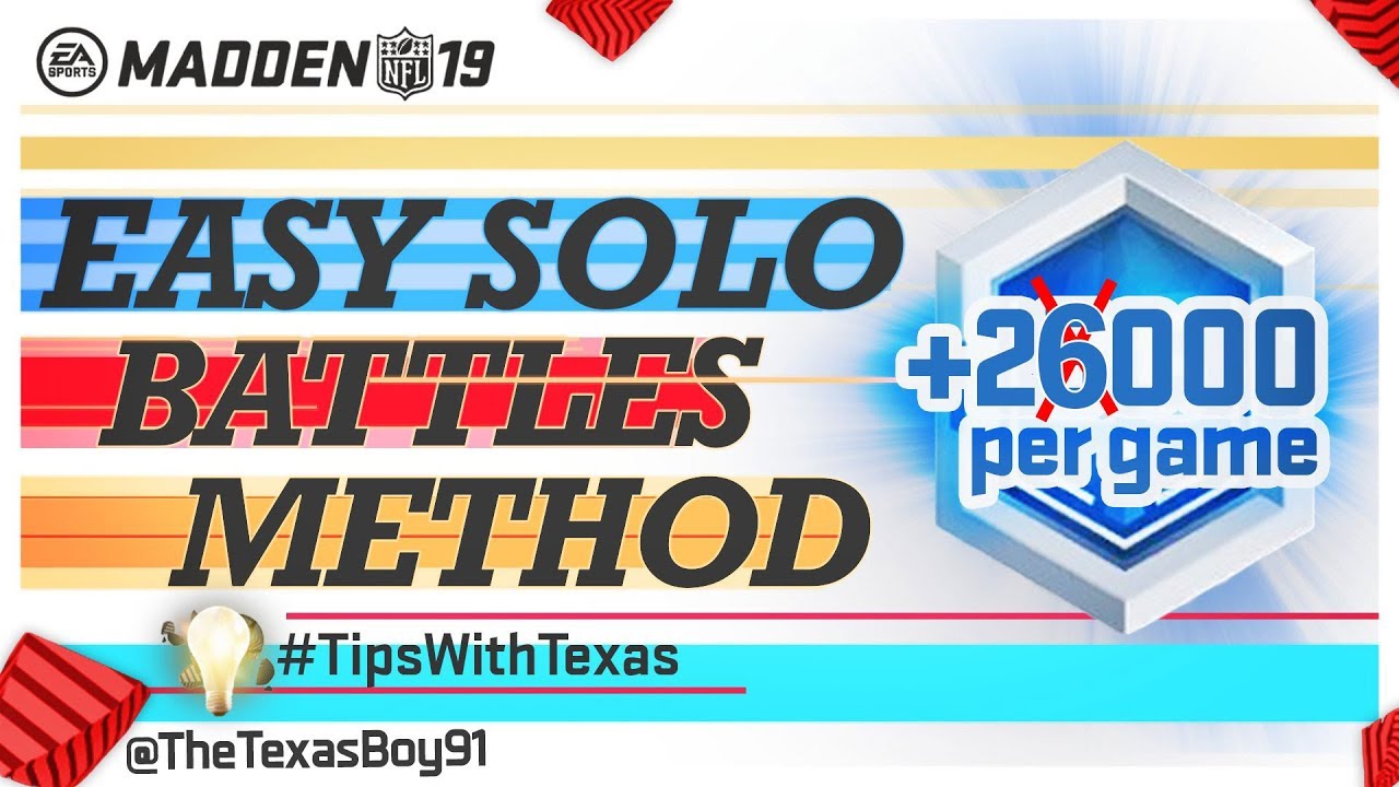 How You Can Score 26K Every Solo Battle | Best Way To Get Rushing Yards & Interceptions | Madden 19