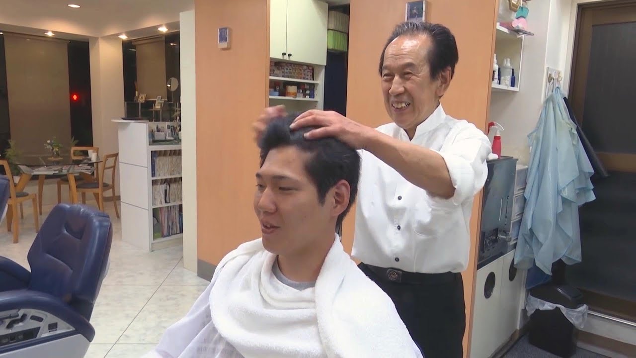 Unintentional ASMR ✦ Head & Hair Massage by elderly Japanese Barber
