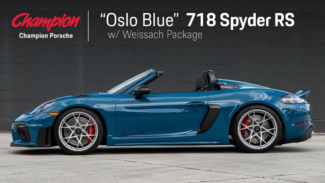Paint to Sample Porsche 718 Spyder RS in Oslo Blue