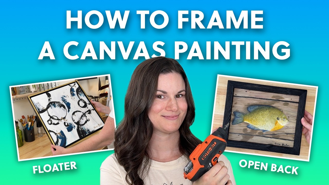 How To Frame A Canvas Painting 2 Ways (Easy!)