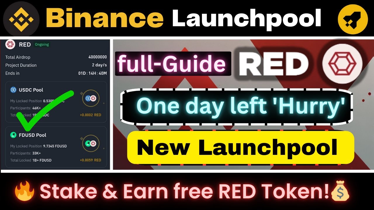Binance Launchpool: Stake & Earn RED Token | New coin (Easy Tutorial!) 💰
