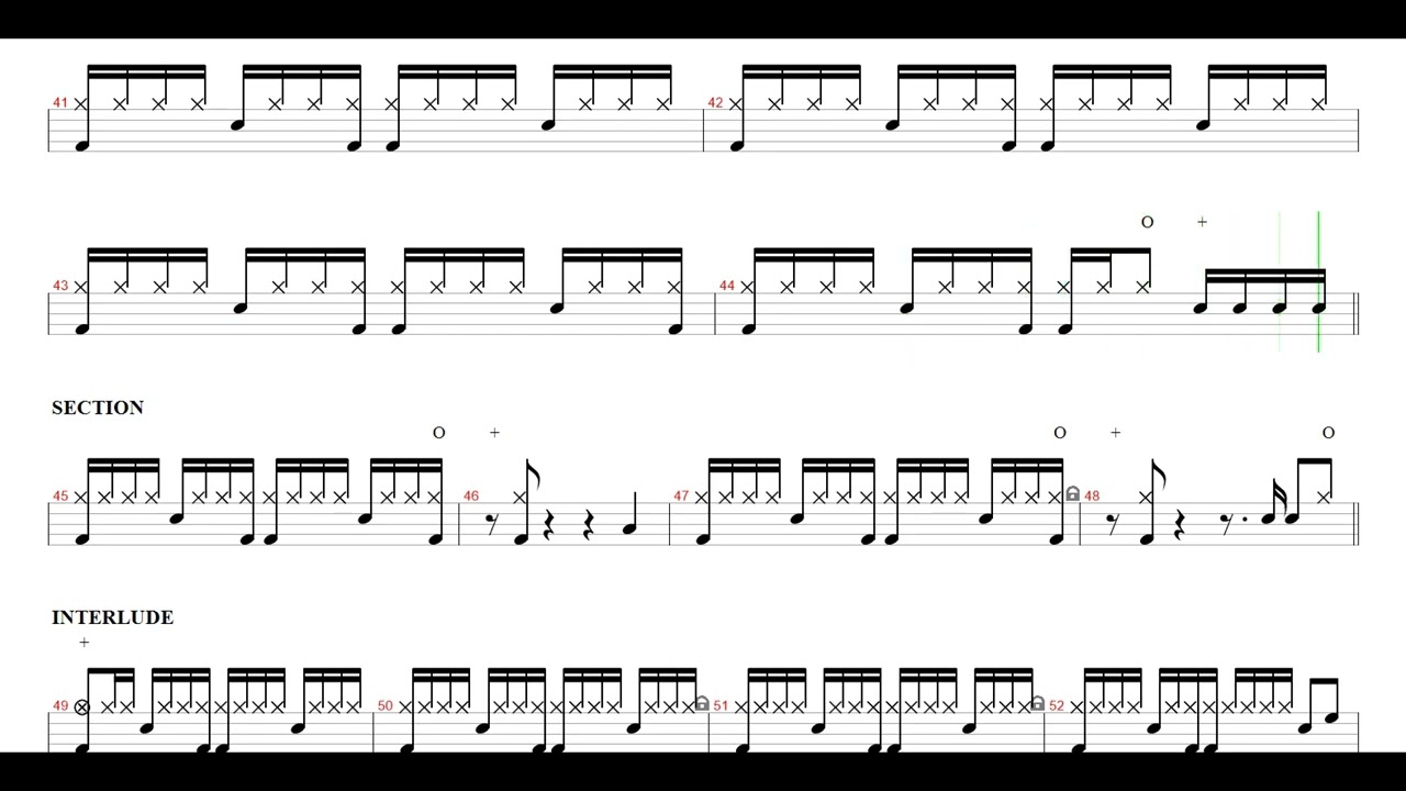 toto-Georgy Porgy | Drum Score, Drum Sheet Music
